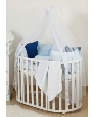 Детское постельное белье 8 эл. Twins Dolce Горошки 4066-DP-408, blue